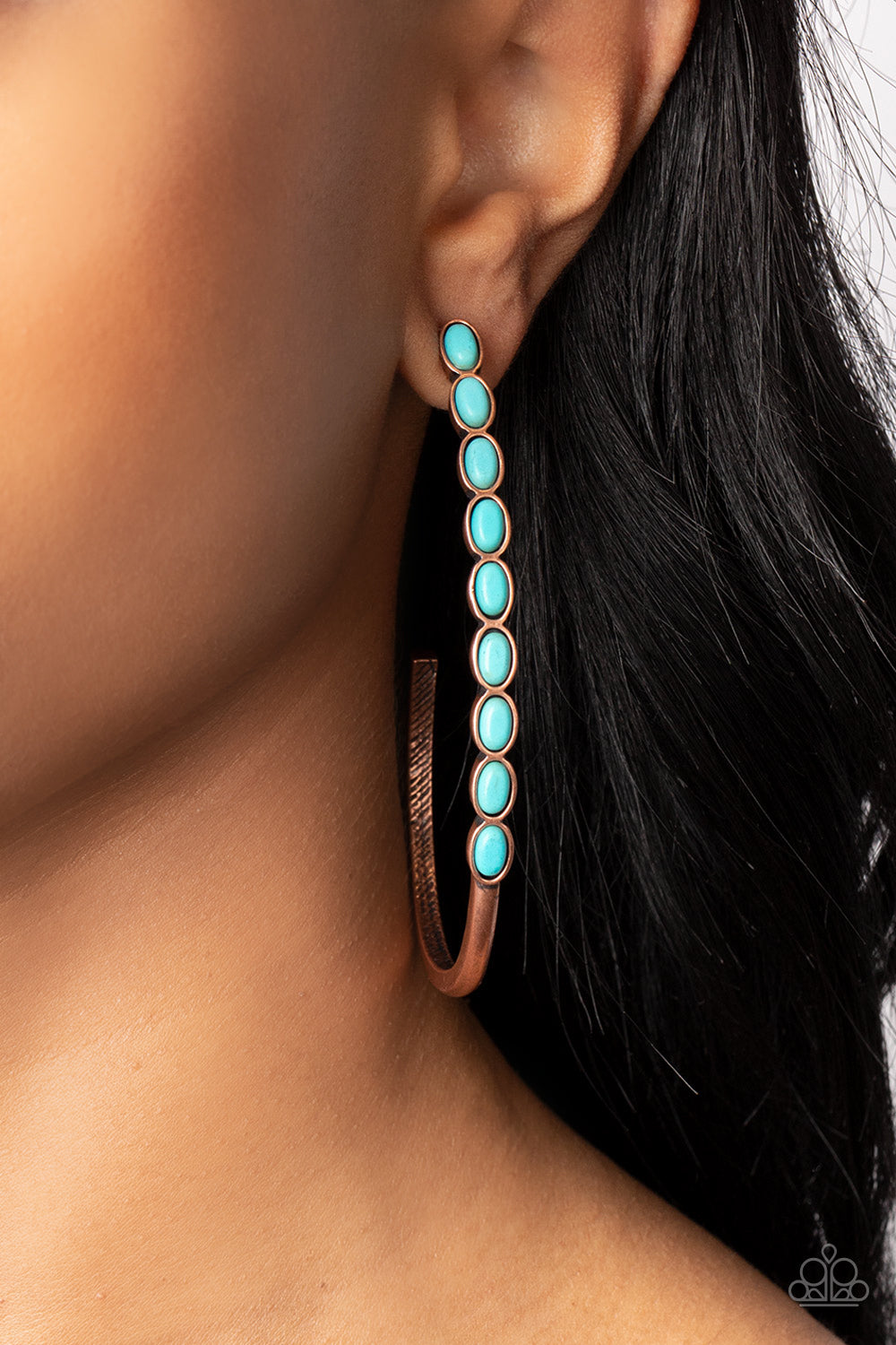 Paparazzi copper hoop on sale earrings