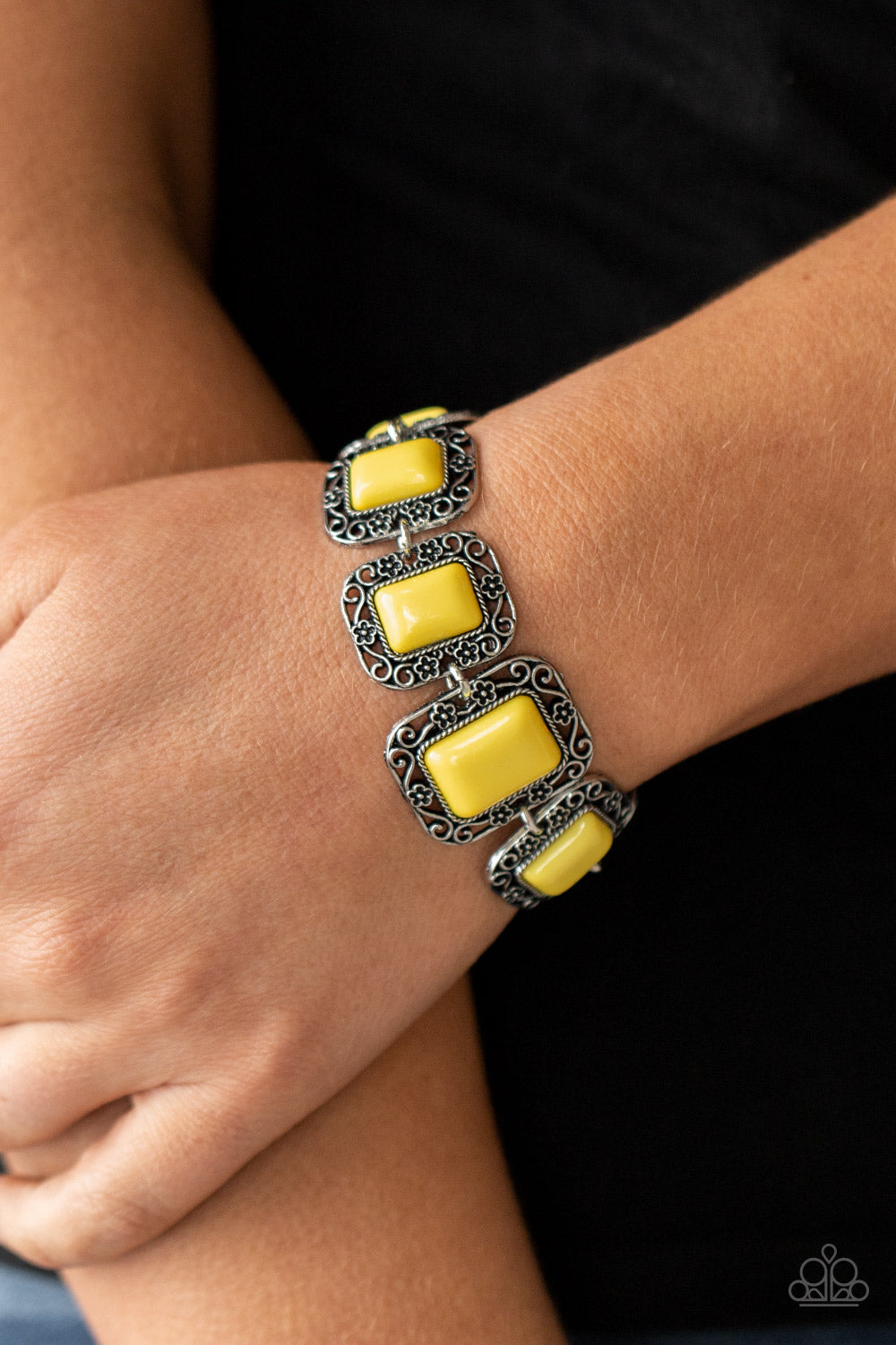 Yellow deals bracelet paparazzi