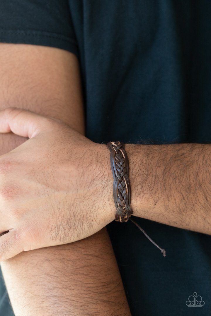 Leather Knot Bracelet Brown