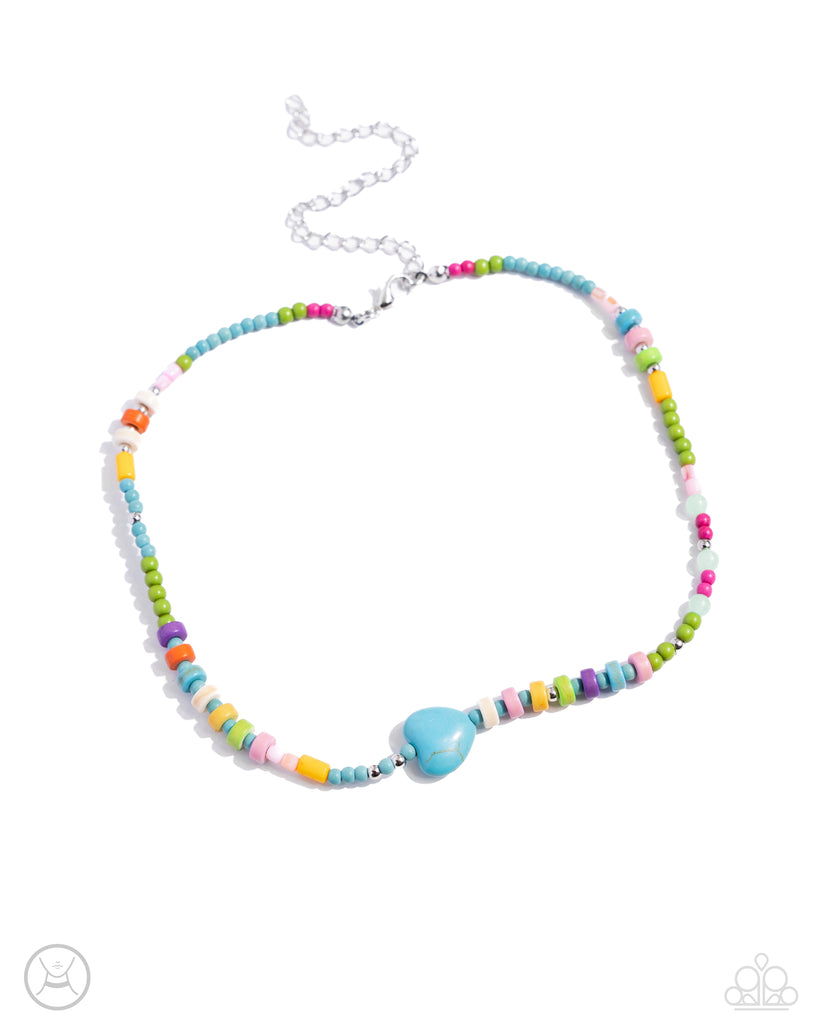 Y2K Energy - Blue Multi Color Necklace - Paparazzi Accessories