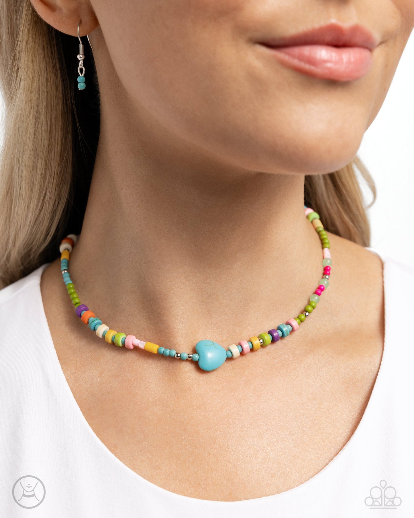 Y2K Energy - Blue Multi Color Necklace - Paparazzi Accessories