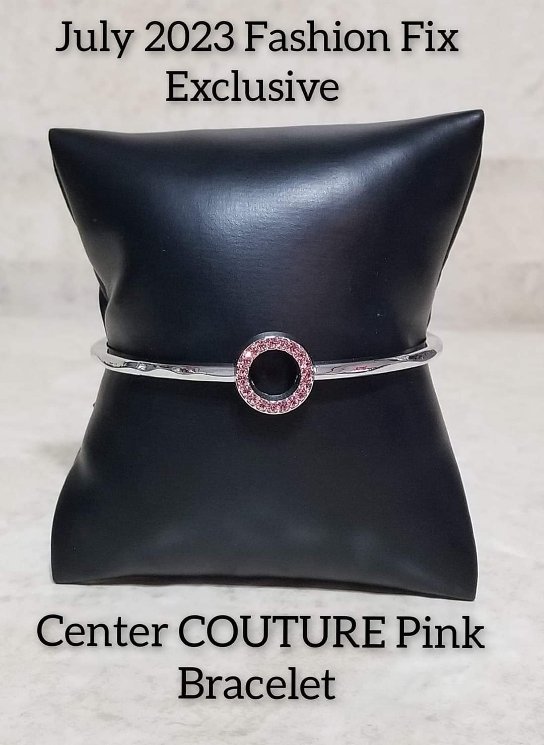 Center COUTURE - Pink and Silver Bracelet - Paparazzi Accessories Bejeweled Accessories By Kristie