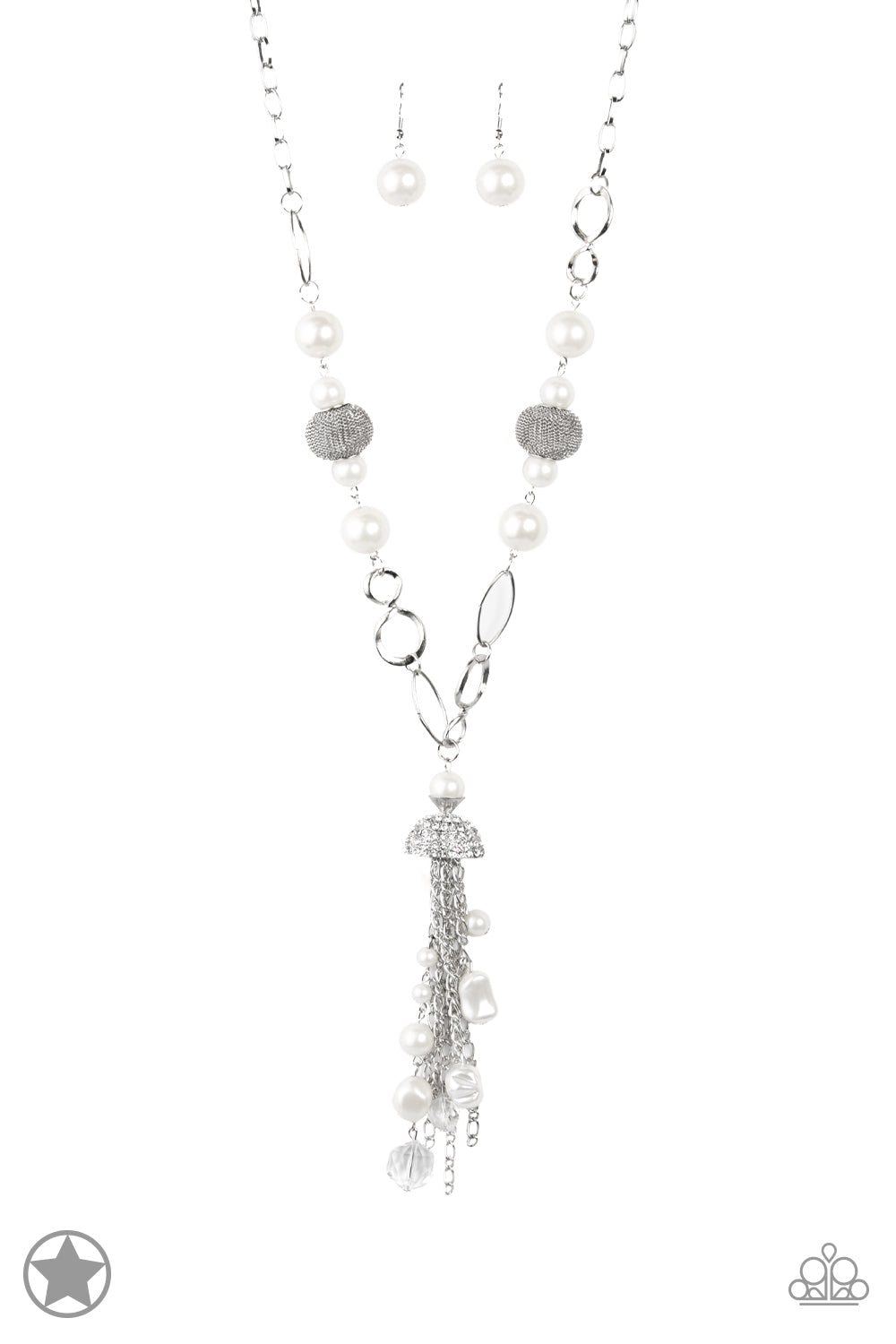 Designated Diva - White Pearl Necklace - Paparazzi Accessories