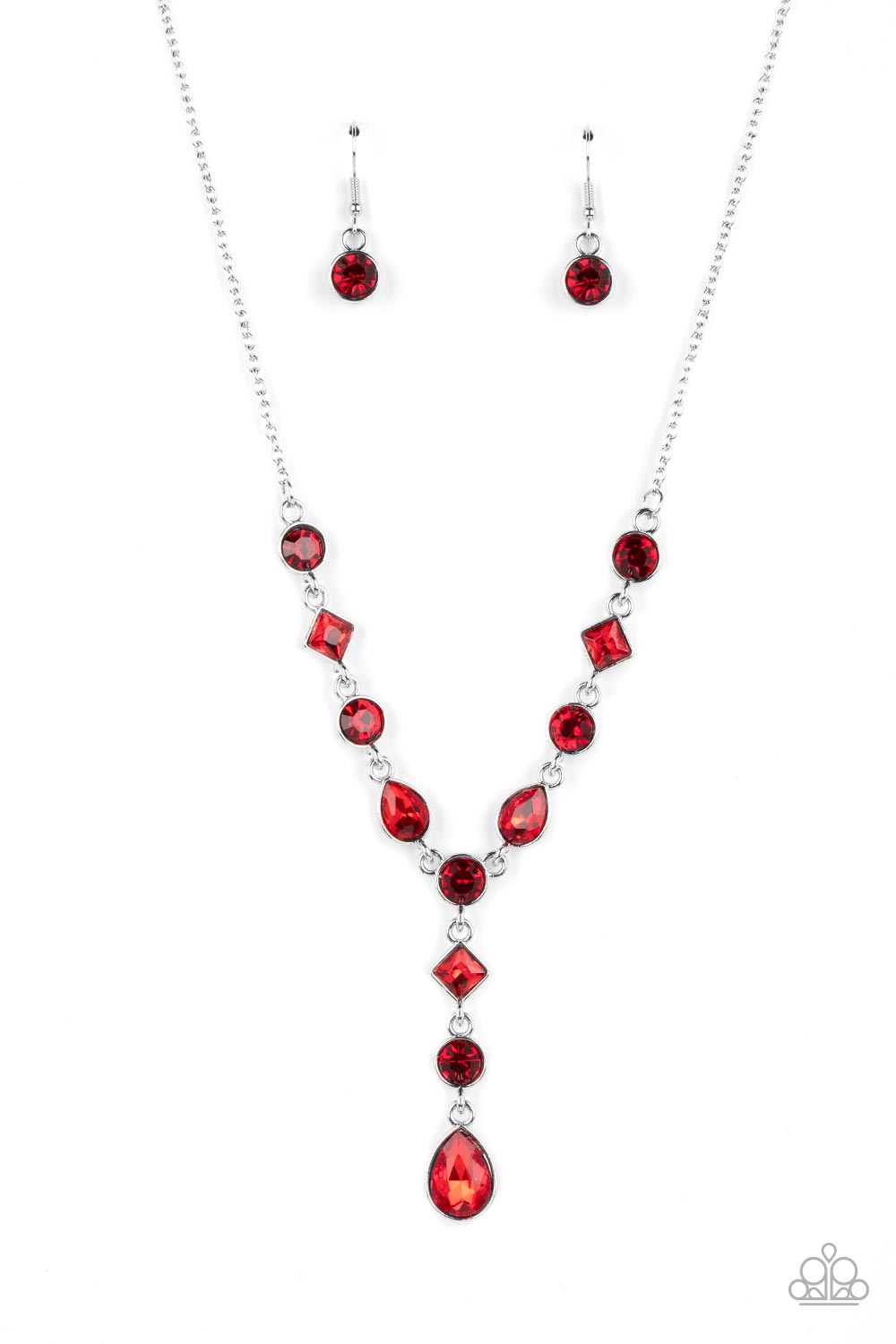 Forget the Crown - Red and Silver Necklace - Paparazzi Accessories ...