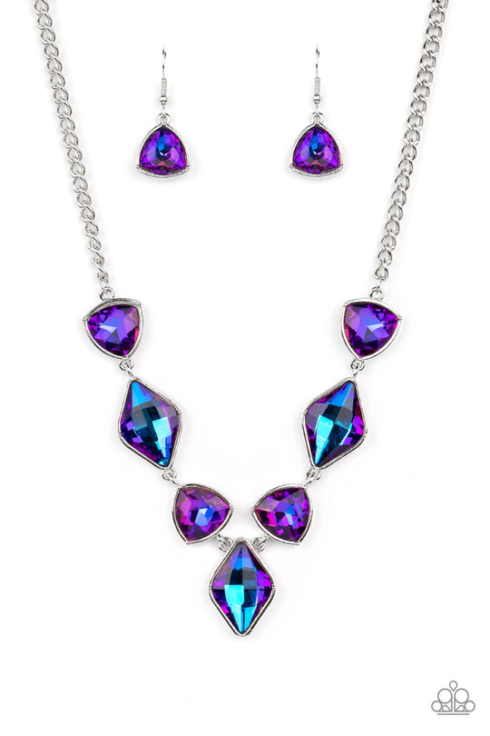 Vibrant Purple - Real Purple Amethyst & Sterling Silver Pendants With 18”  Chain