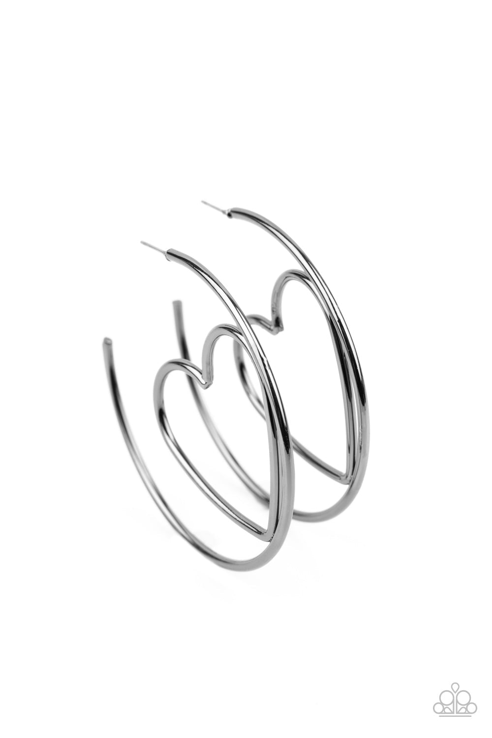 Paparazzi heart store hoop earrings