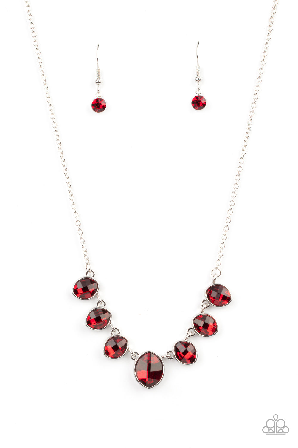 Red rhinestone store necklace paparazzi