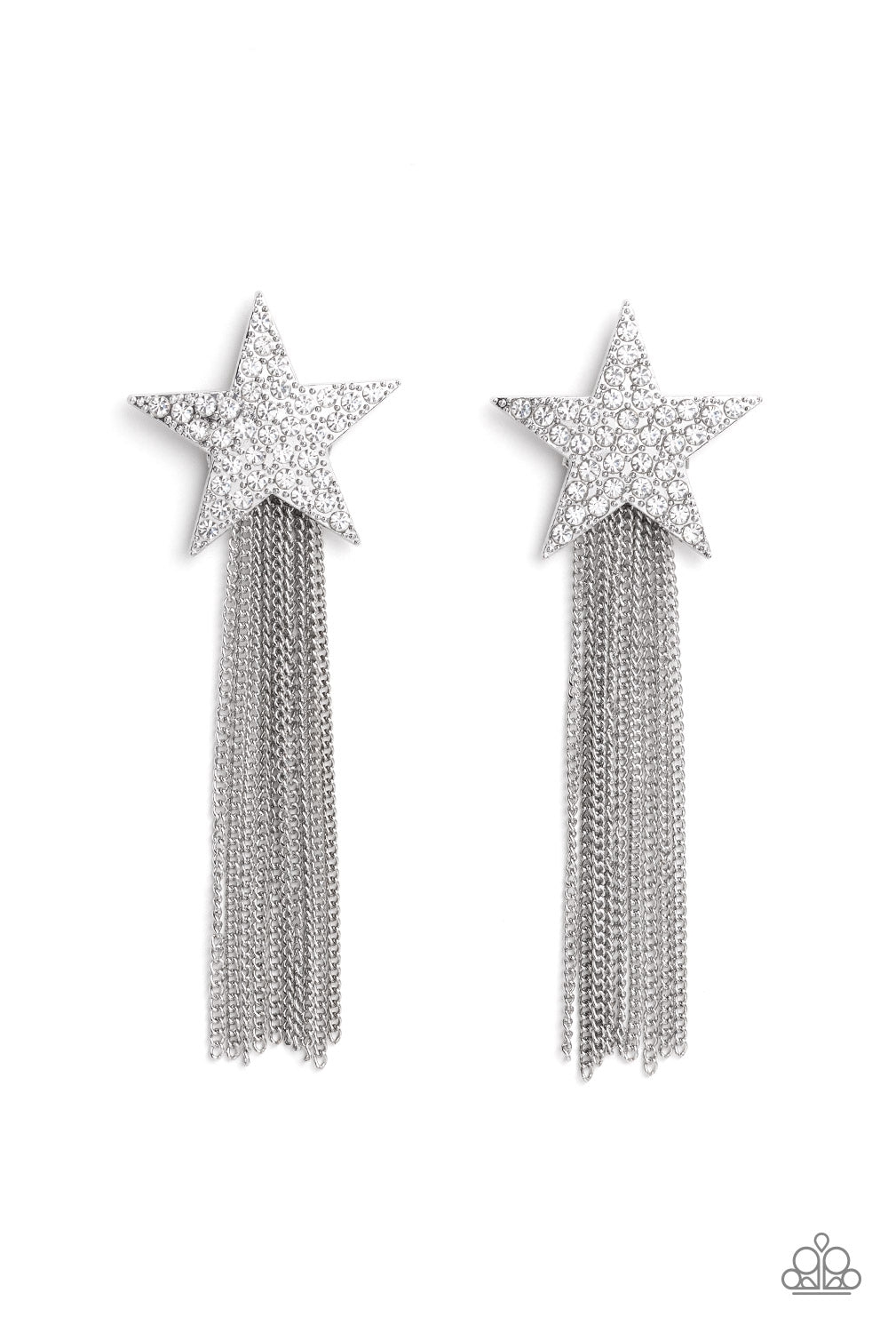 White tassel hot sale earrings paparazzi